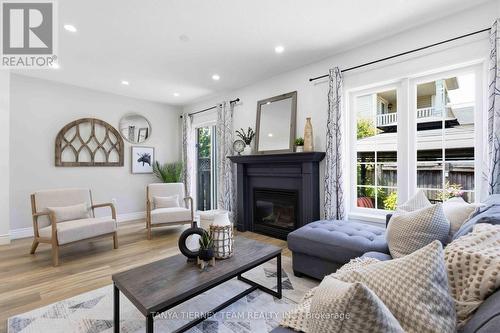 96 Robideau Place, Whitby, ON - Indoor Photo Showing Living Room With Fireplace