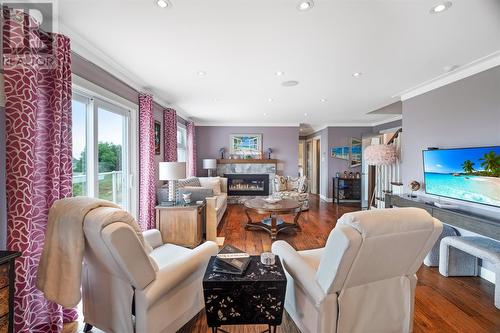 Main Floor Living Room - 110 Summit Drive, Paradise, NL - Indoor Photo Showing Living Room With Fireplace