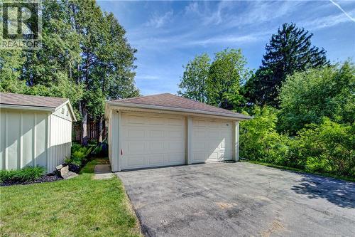 Attached two-car garage with panel doors - 251 Union Street E, Waterloo, ON - Outdoor