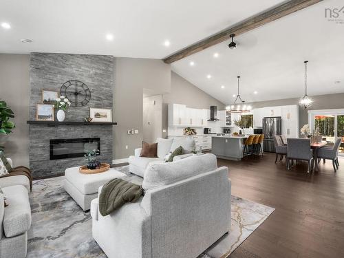 33 Rockcliffe Drive, Enfield, NS - Indoor Photo Showing Living Room With Fireplace
