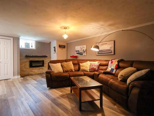 223 366 Highway, Tyndal Road, NS - Indoor Photo Showing Living Room With Fireplace