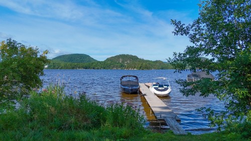 Accès au plan d'eau - 550 Rue Gilbert, Saint-Denis-De-Brompton, QC - Outdoor With Body Of Water With View