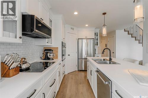 400 Stone Terrace, Martensville, SK - Indoor Photo Showing Kitchen With Double Sink With Upgraded Kitchen