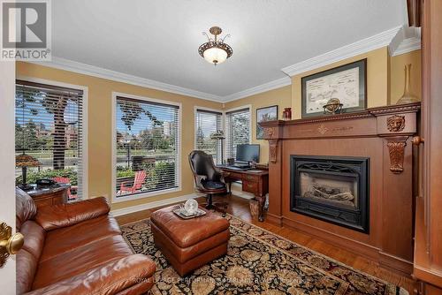 69 Echo Drive, Ottawa, ON - Indoor Photo Showing Living Room With Fireplace
