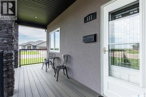 111 Iron Bridge Drive, Moose Jaw, SK - Outdoor With Deck Patio Veranda With Exterior