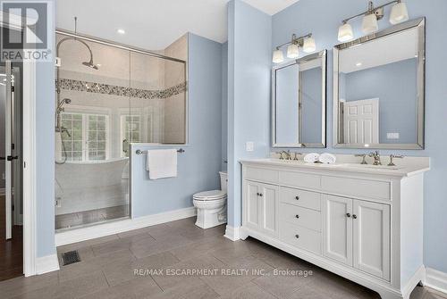 ...ensuite showing the separate shower - 110 Concession 11 Road E, Hamilton, ON - Indoor Photo Showing Bathroom