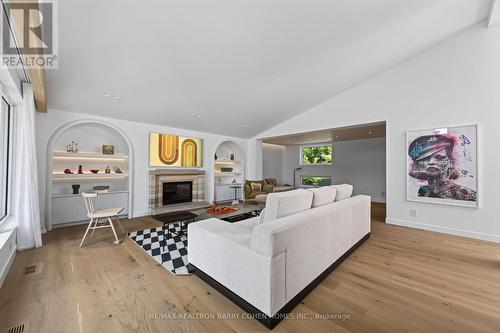 6 Denmark Crescent, Toronto, ON - Indoor Photo Showing Living Room With Fireplace