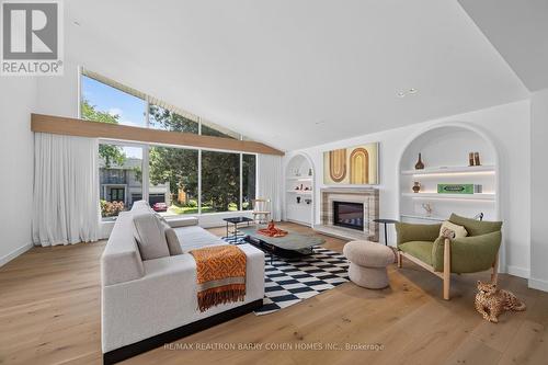 6 Denmark Crescent, Toronto, ON - Indoor Photo Showing Living Room With Fireplace