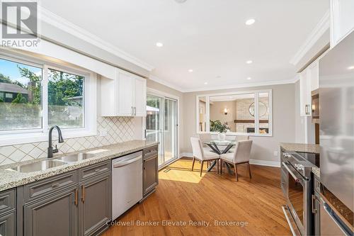 1677 Sherwood Forrest Circle, Mississauga, ON - Indoor Photo Showing Kitchen With Double Sink