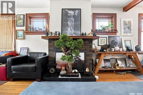 3324 College Avenue, Regina, SK - Indoor Photo Showing Other Room With Fireplace
