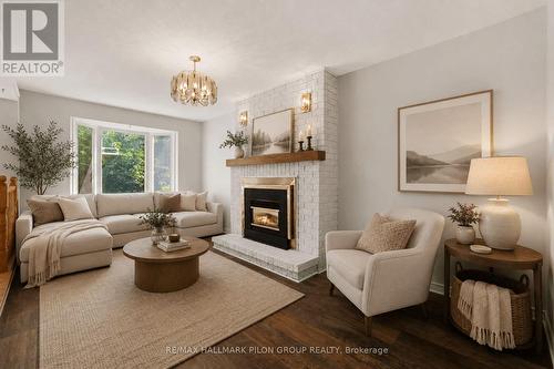 Virtually Staged - 182 Twyford Street, Ottawa, ON - Indoor Photo Showing Living Room With Fireplace