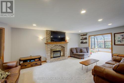 8187 Wellington Road 109 Road, Wellington North (Arthur), ON - Indoor Photo Showing Living Room With Fireplace
