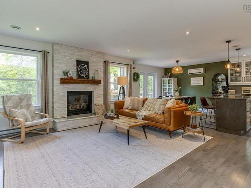38 Coulter Crescent, Oakfield, NS - Indoor Photo Showing Living Room With Fireplace