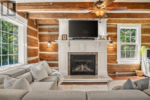 140 Creek Drive, Ottawa, ON - Indoor Photo Showing Living Room With Fireplace