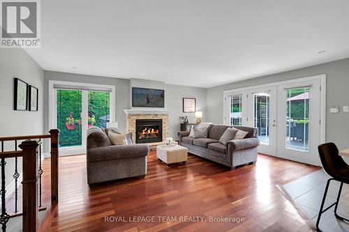 861 Dunlevie Avenue, Ottawa, ON - Indoor Photo Showing Living Room With Fireplace