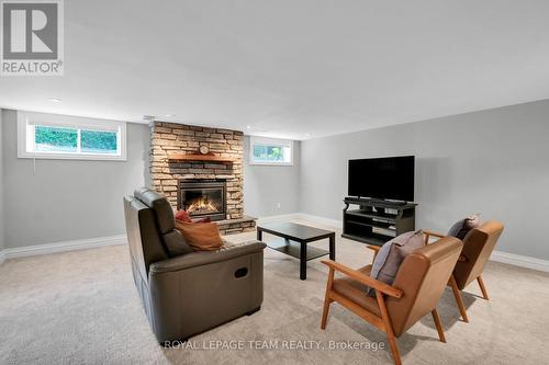 861 Dunlevie Avenue, Ottawa, ON - Indoor Photo Showing Living Room With Fireplace
