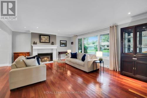 861 Dunlevie Avenue, Ottawa, ON - Indoor Photo Showing Living Room With Fireplace
