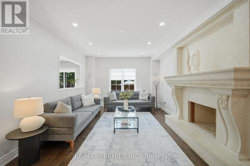 95 Hudson Drive, Vaughan, ON - Indoor Photo Showing Living Room With Fireplace