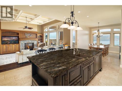 954 Hewetson Avenue, Kelowna, BC - Indoor Photo Showing Kitchen With Fireplace With Double Sink