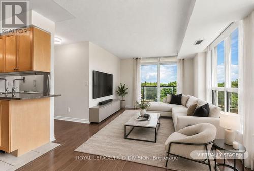 Virtually staged - 503 - 70 High Park Avenue, Toronto, ON - Indoor Photo Showing Living Room