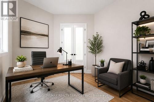 Virtually Staged - 130 Pondcliffe Drive, Kitchener, ON - Indoor Photo Showing Office