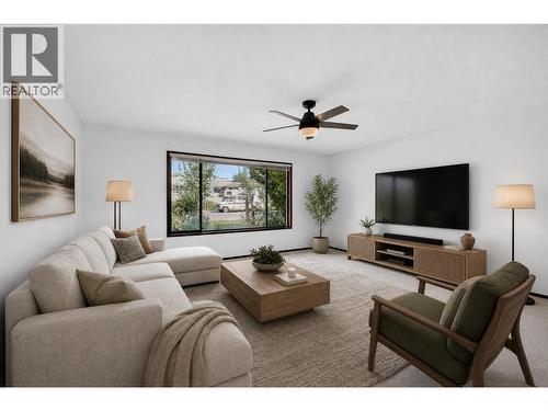 Living room *virtually staged* - 1494/1496 Elm Street, Kelowna, BC - Indoor Photo Showing Living Room