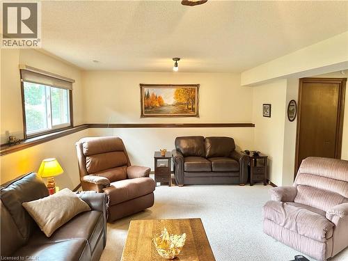 Family Room - has 2 large windows to give natural light - 44 Douglas Avenue, Simcoe, ON - Indoor Photo Showing Living Room