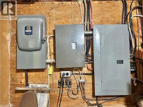 Electrical Panel - breakers - 44 Douglas Avenue, Simcoe, ON - Indoor Photo Showing Basement