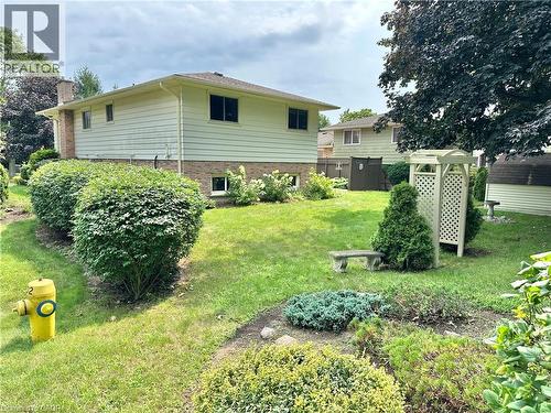Looking into the backyard - fire hydrant is right there! - 44 Douglas Avenue, Simcoe, ON - Outdoor With Exterior