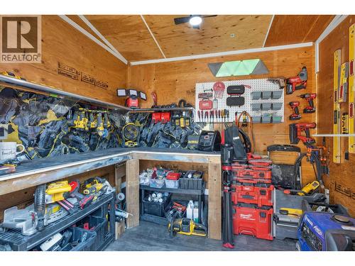 Shed interior - 3341 Broadview Road, West Kelowna, BC - Indoor