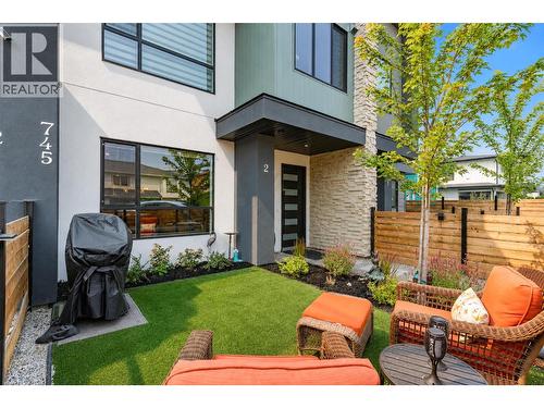 Duplex-style townhome • only one shared wall - 747 Patterson Avenue Unit# 2, Kelowna, BC - Outdoor With Deck Patio Veranda