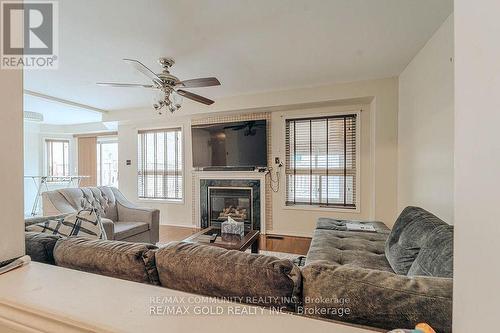 10 Squirreltail Way, Brampton, ON - Indoor Photo Showing Living Room With Fireplace
