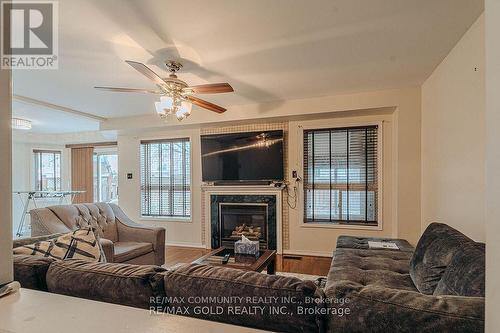 10 Squirreltail Way, Brampton, ON - Indoor Photo Showing Living Room With Fireplace