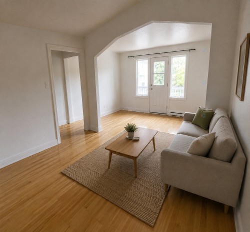 Salon - 3  - 3881 Rue Rachel E., Montréal (Rosemont/La Petite-Patrie), QC - Indoor Photo Showing Living Room