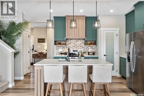 2970 Dumont Way, Regina, SK - Indoor Photo Showing Kitchen With Upgraded Kitchen