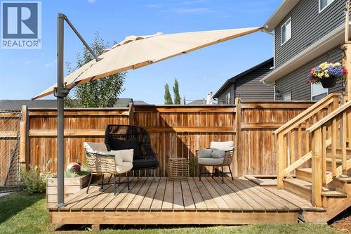12 Fireside Burrow, Cochrane, AB - Outdoor With Deck Patio Veranda With Exterior