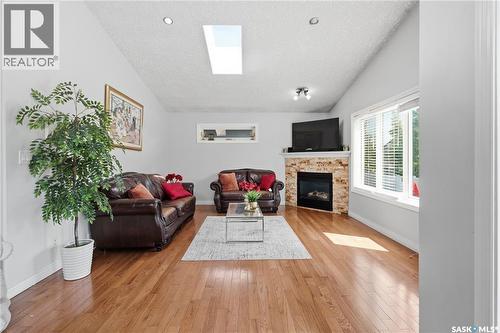 5122 Canuck Crescent, Regina, SK - Indoor Photo Showing Living Room With Fireplace