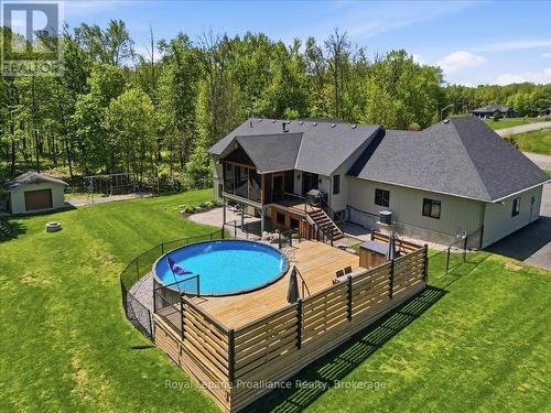 63 Hiddenvalley Drive, Belleville (Thurlow Ward), ON - Outdoor With Above Ground Pool With Deck Patio Veranda