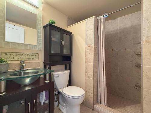 Tiled Shower - 115 Mcvicar Crescent, Brandon, MB - Indoor Photo Showing Bathroom
