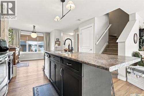 4409 Green Poplar Lane E, Regina, SK - Indoor Photo Showing Kitchen With Double Sink With Upgraded Kitchen