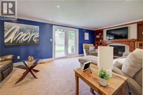 298 Creighton Court, Waterloo, ON - Indoor Photo Showing Living Room With Fireplace