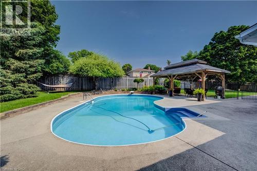 298 Creighton Court, Waterloo, ON - Outdoor With In Ground Pool With Deck Patio Veranda With Backyard