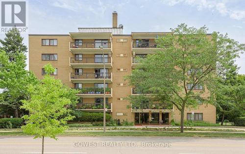 502 - 557 The East Mall, Toronto, ON - Outdoor With Balcony With Facade