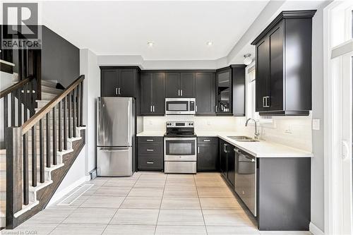 1169 Garner Road E Unit# 86, Hamilton, ON - Indoor Photo Showing Kitchen With Stainless Steel Kitchen With Double Sink
