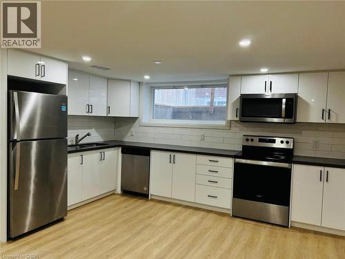 49 Edinburgh Road Unit# Bsmt, Kitchener, ON - Indoor Photo Showing Kitchen With Stainless Steel Kitchen