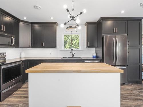 1303 Ketch Harbour Road, Ketch Harbour, NS - Indoor Photo Showing Kitchen With Upgraded Kitchen