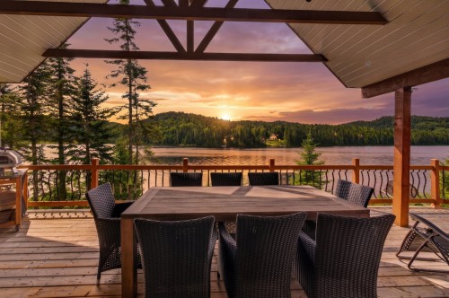 Terrasse - 1 Lac Delaney, Saint-Raymond, QC - Outdoor With Deck Patio Veranda With Exterior