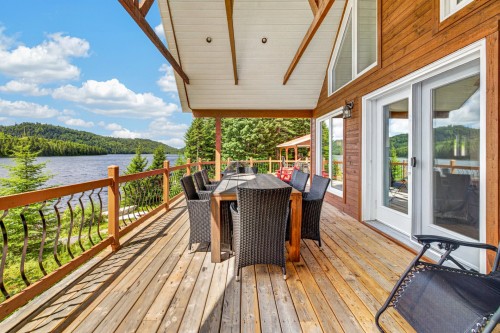 Terrasse - 1 Lac Delaney, Saint-Raymond, QC - Outdoor With Body Of Water With Deck Patio Veranda With Exterior