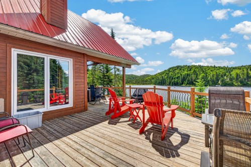 Terrasse - 1 Lac Delaney, Saint-Raymond, QC - Outdoor With Deck Patio Veranda With Exterior