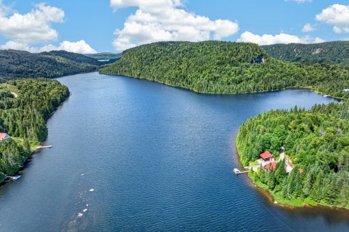 Photo aérienne - 1 Lac Delaney, Saint-Raymond, QC - Outdoor With Body Of Water With View